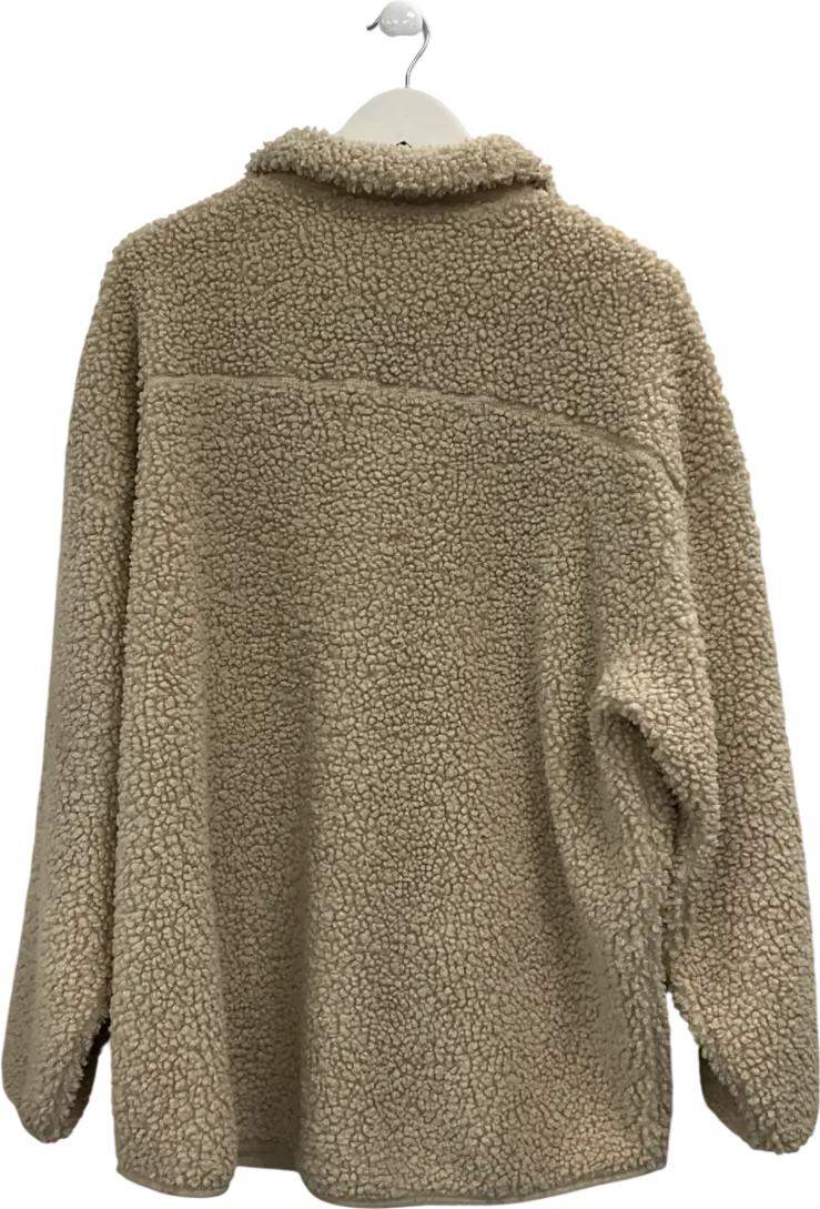 H&M Beige Teddy Jacket UK L
