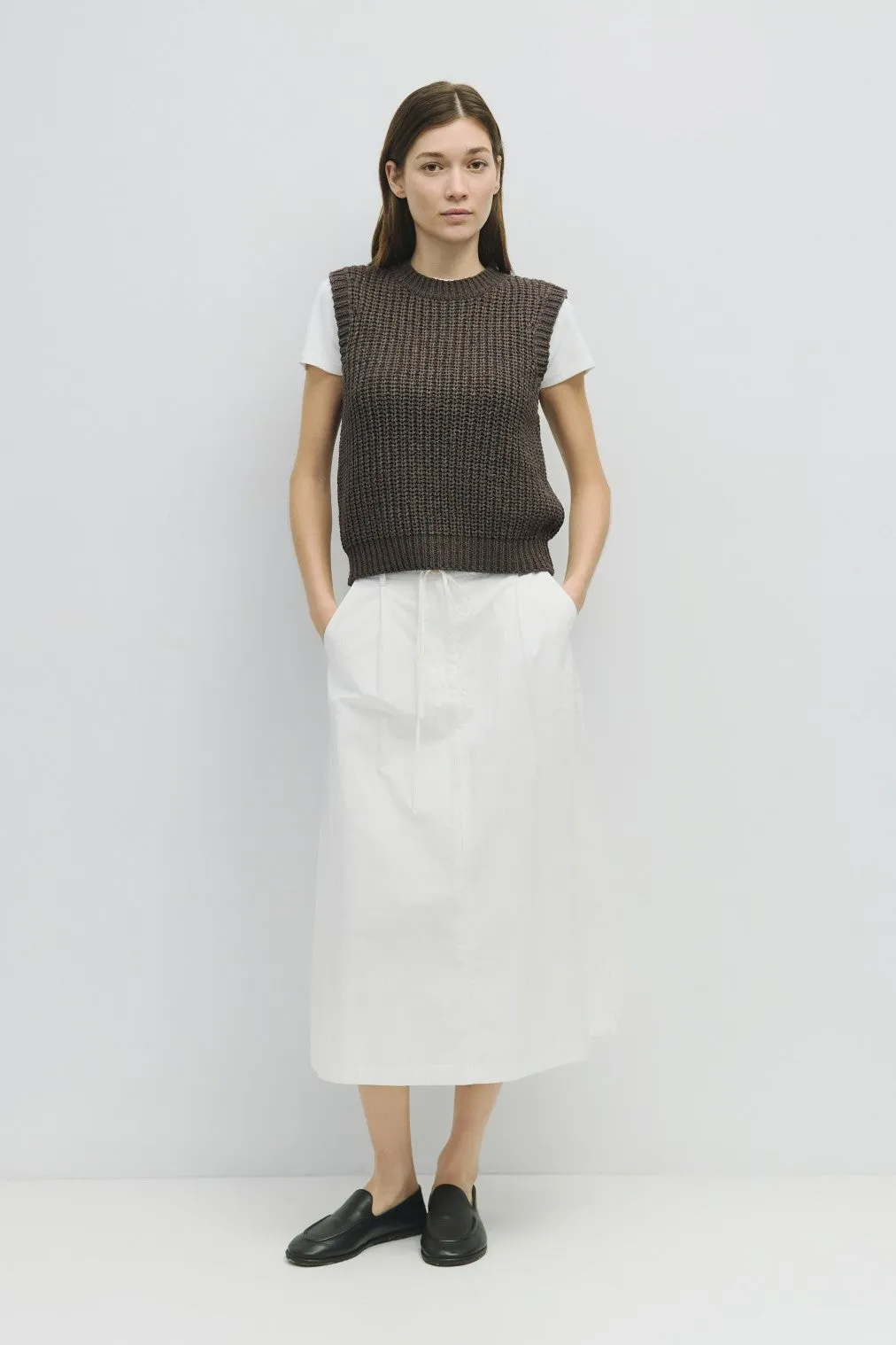 HAYES BITTER CHOCOLATE KNIT VEST