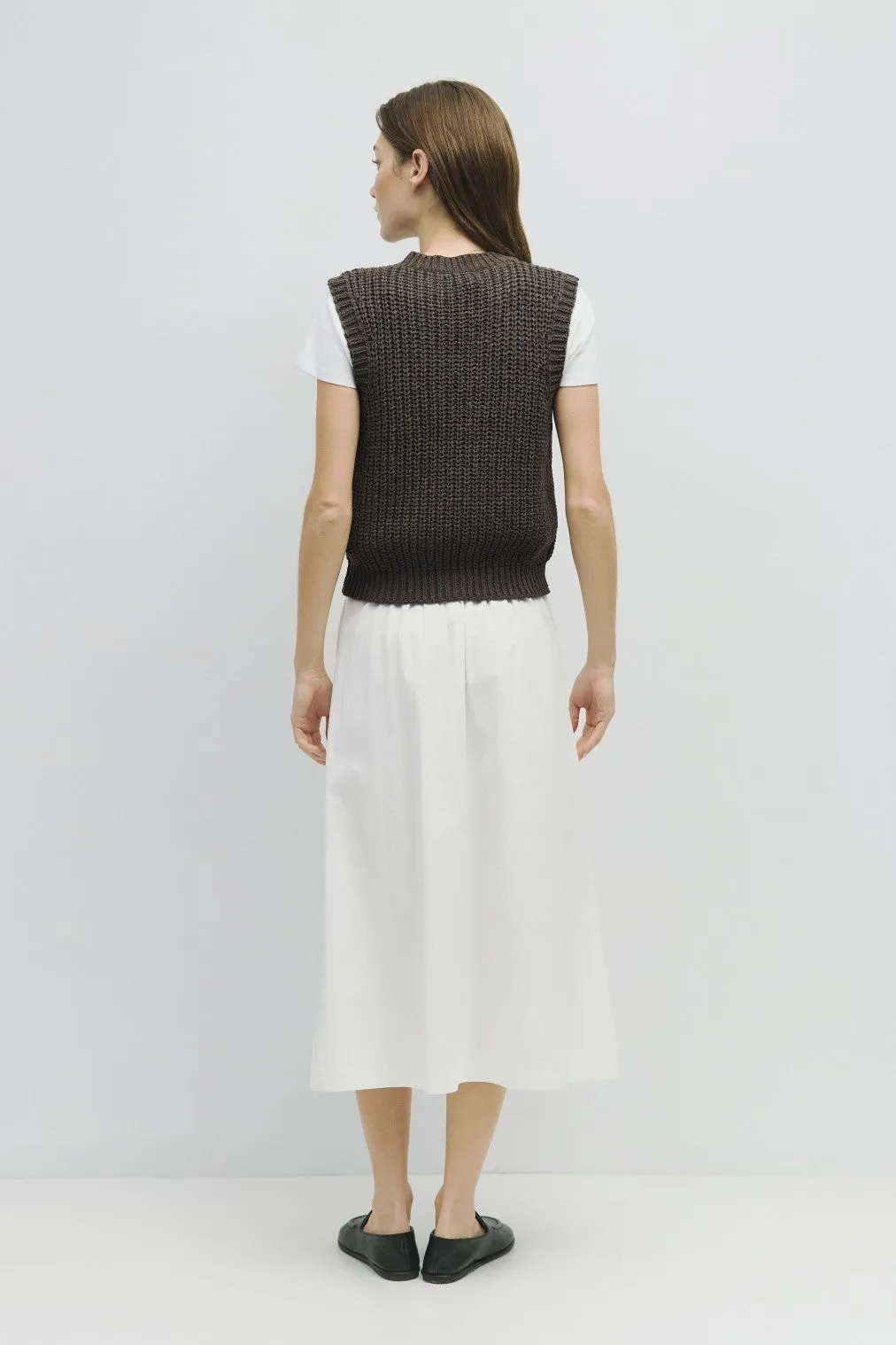 HAYES BITTER CHOCOLATE KNIT VEST