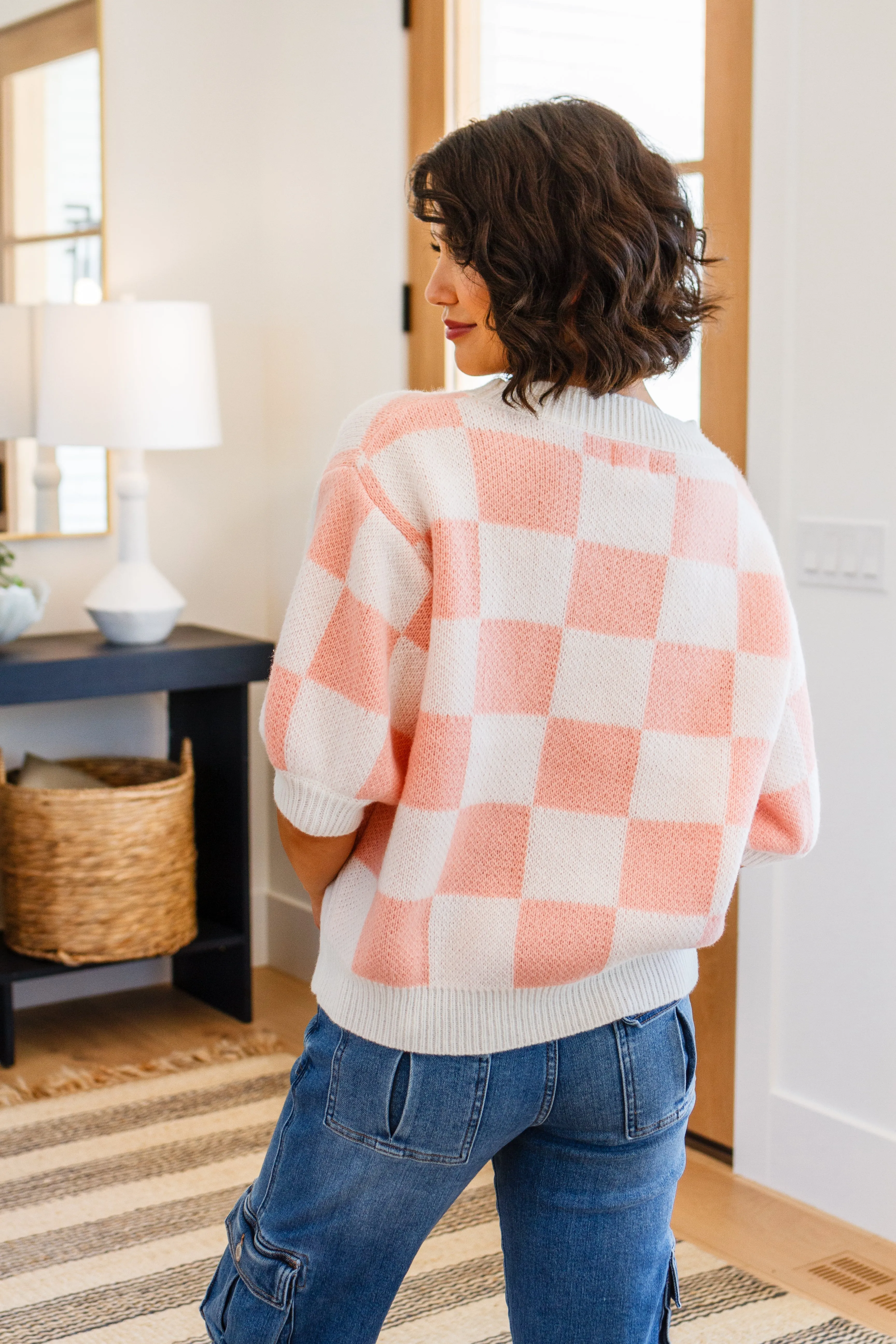 Hazel Blues® |  Start Me Up Checkered Sweater