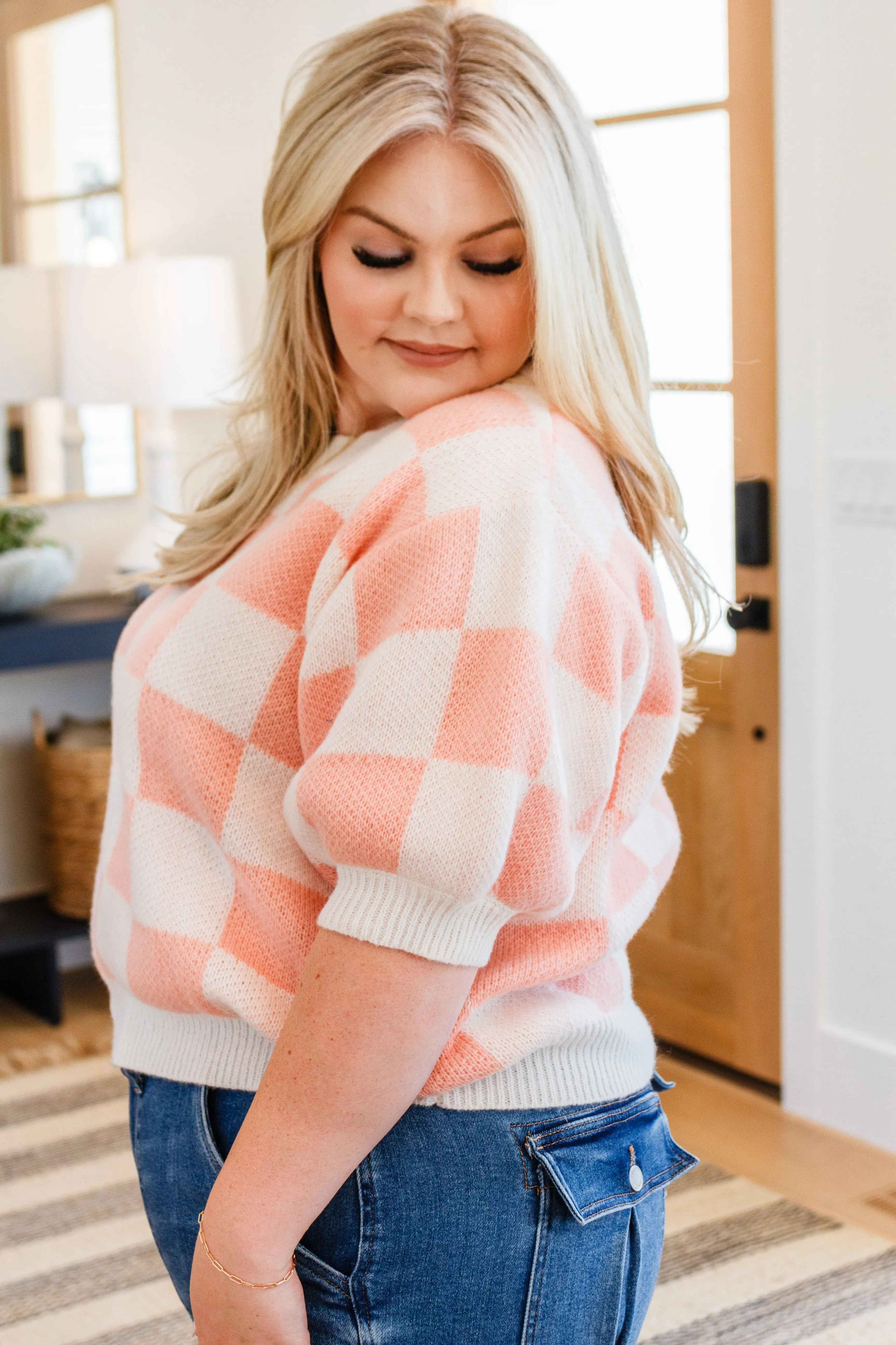Hazel Blues® |  Start Me Up Checkered Sweater