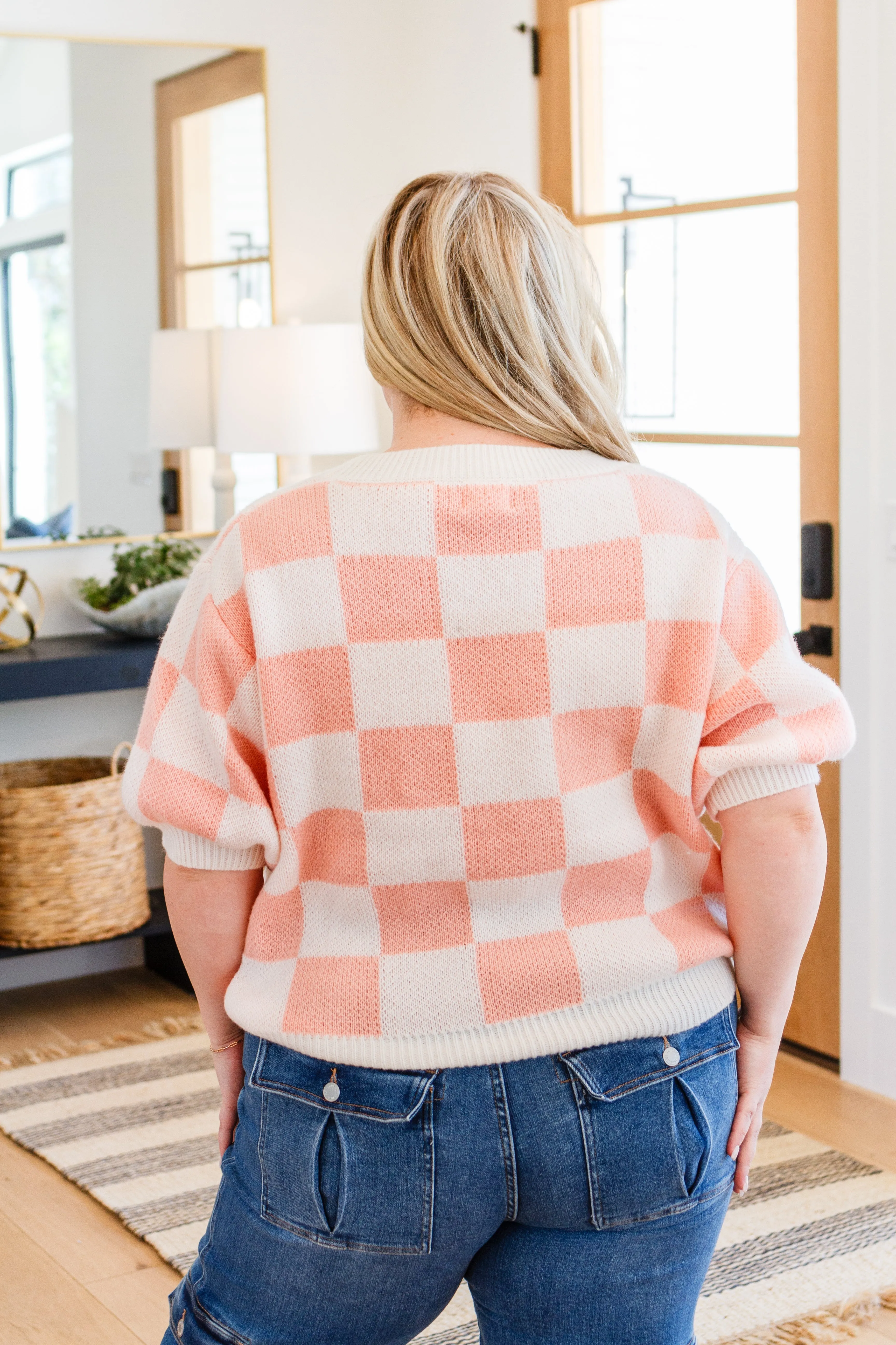 Hazel Blues® |  Start Me Up Checkered Sweater