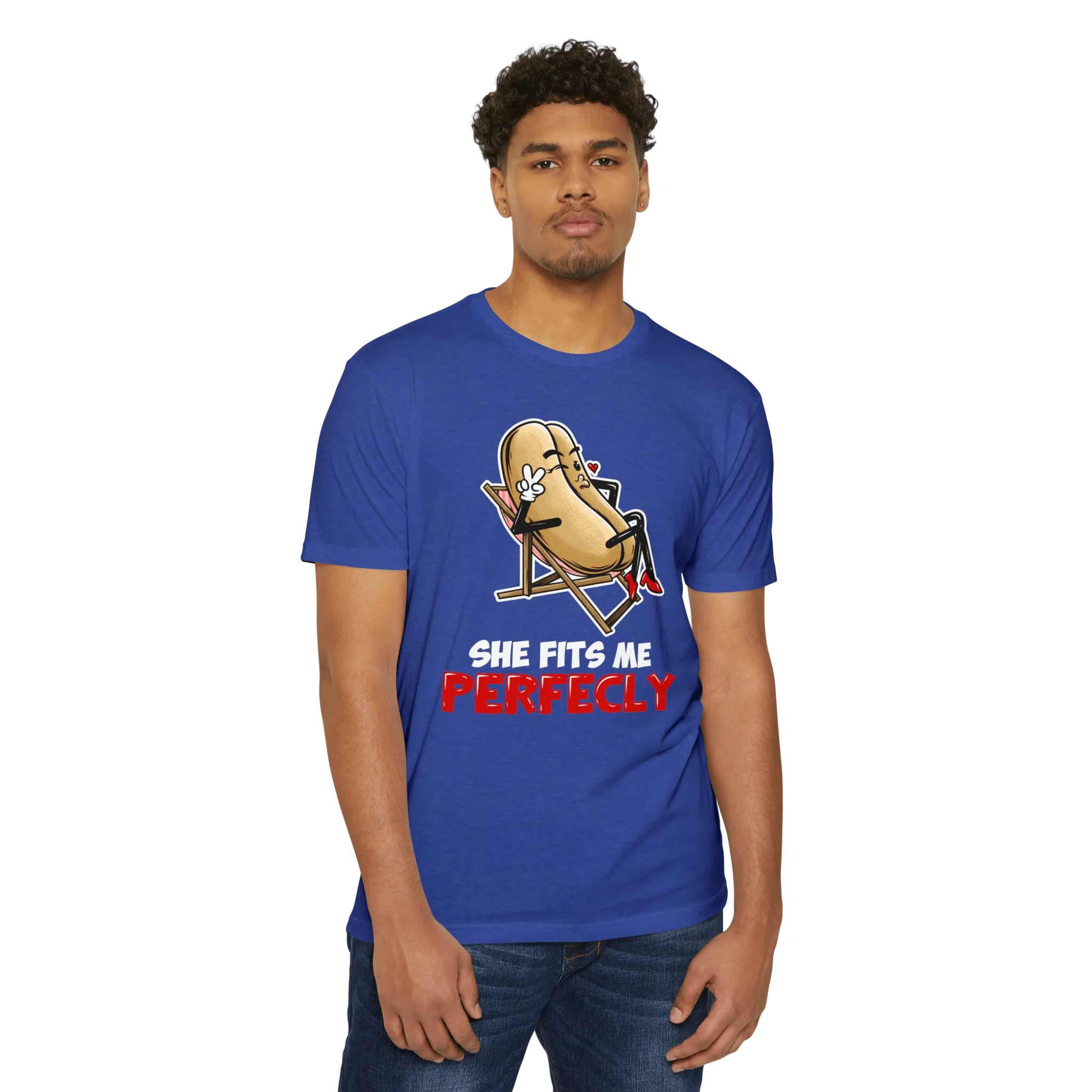He/She Fits Me Perfectly & Funny Hot Dog Shirts