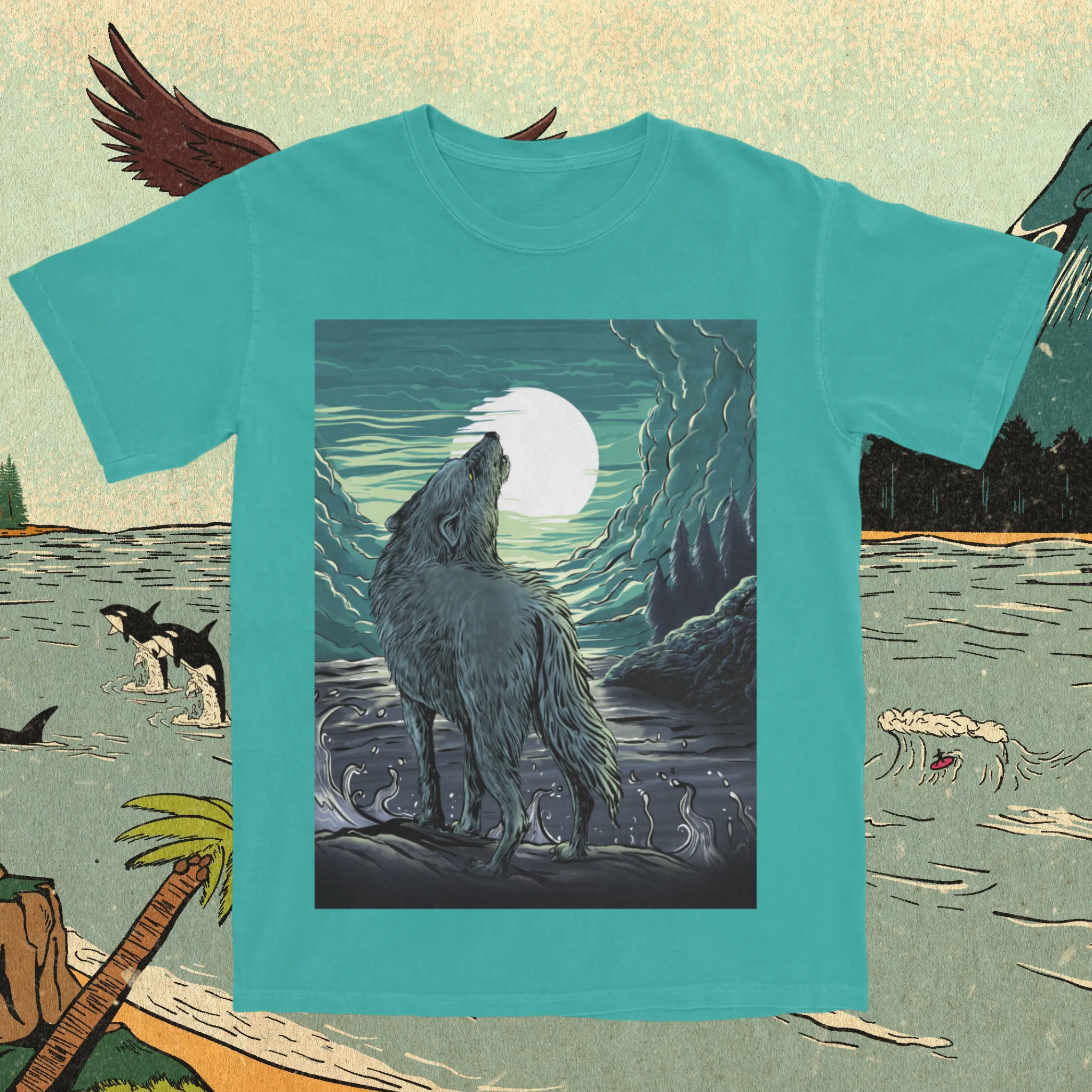 Howl of the Sea Wolf: A Coastal Tale T-Shirt