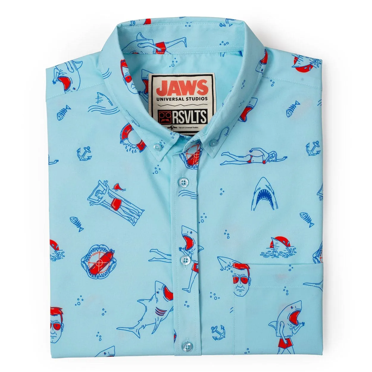 Jaws "Amity Island Welcomes You" – KUNUFLEX Short Sleeve Shirt
