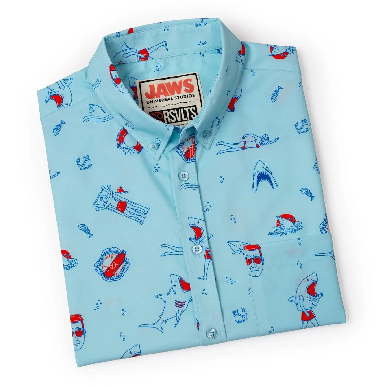 Jaws "Amity Island Welcomes You" – KUNUFLEX Short Sleeve Shirt