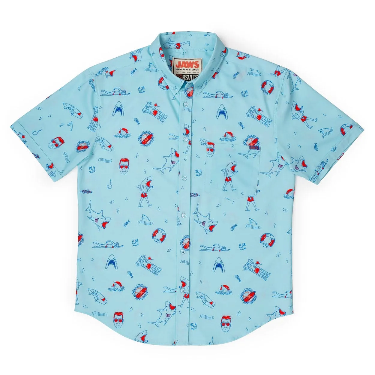 Jaws "Amity Island Welcomes You" – KUNUFLEX Short Sleeve Shirt