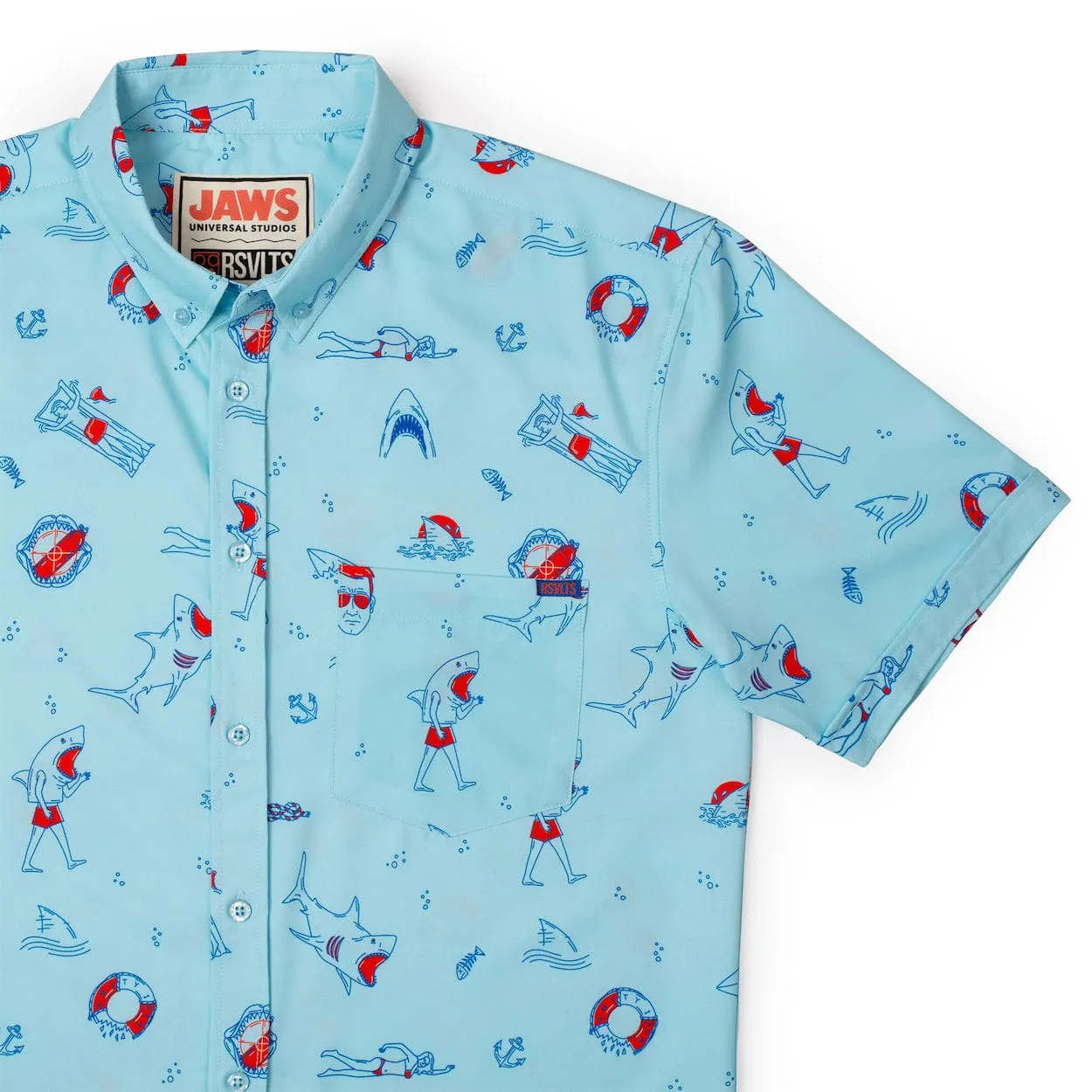 Jaws "Amity Island Welcomes You" – KUNUFLEX Short Sleeve Shirt