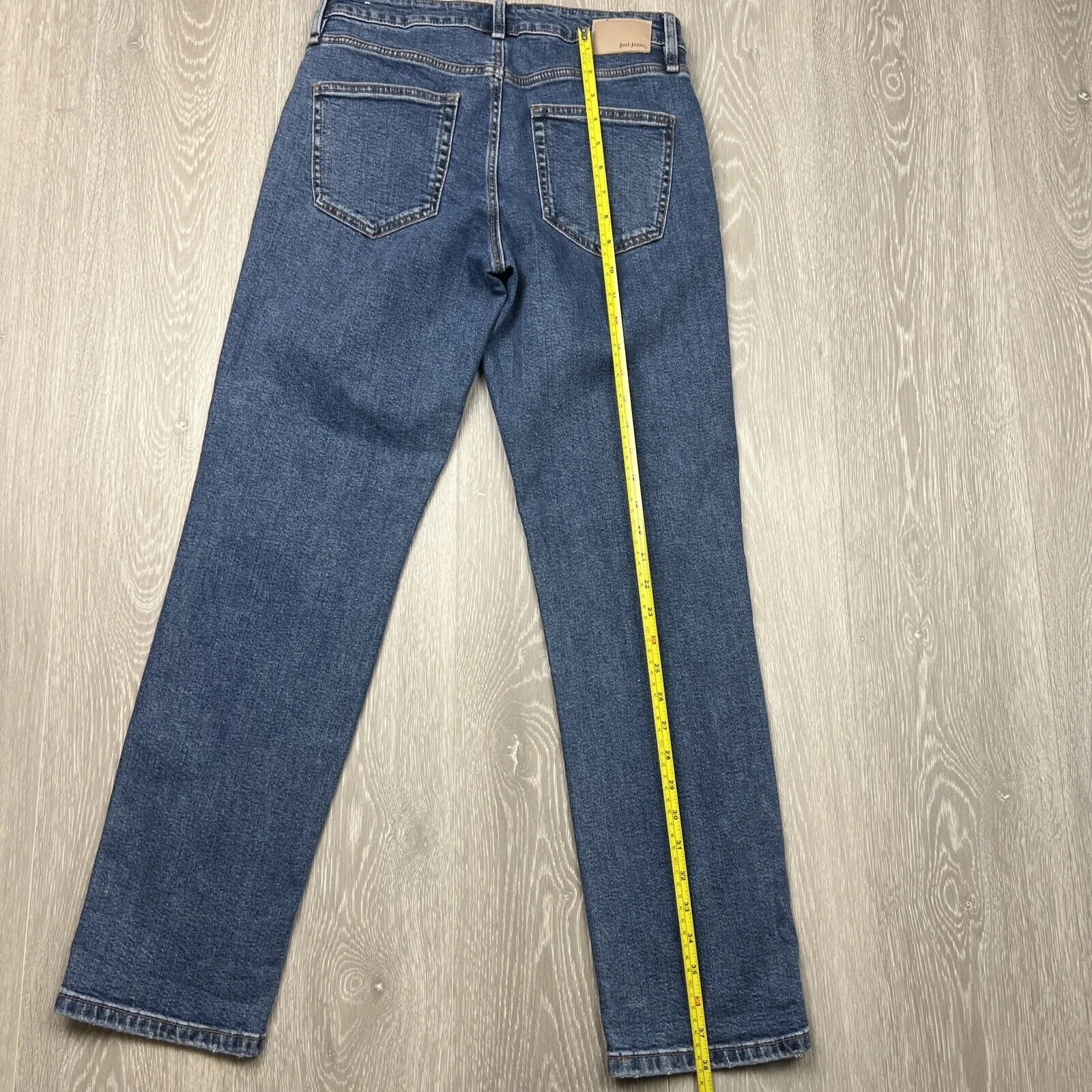 Just Jeans Womens Blue Denim Straight High Rise Petite Length Size 10P