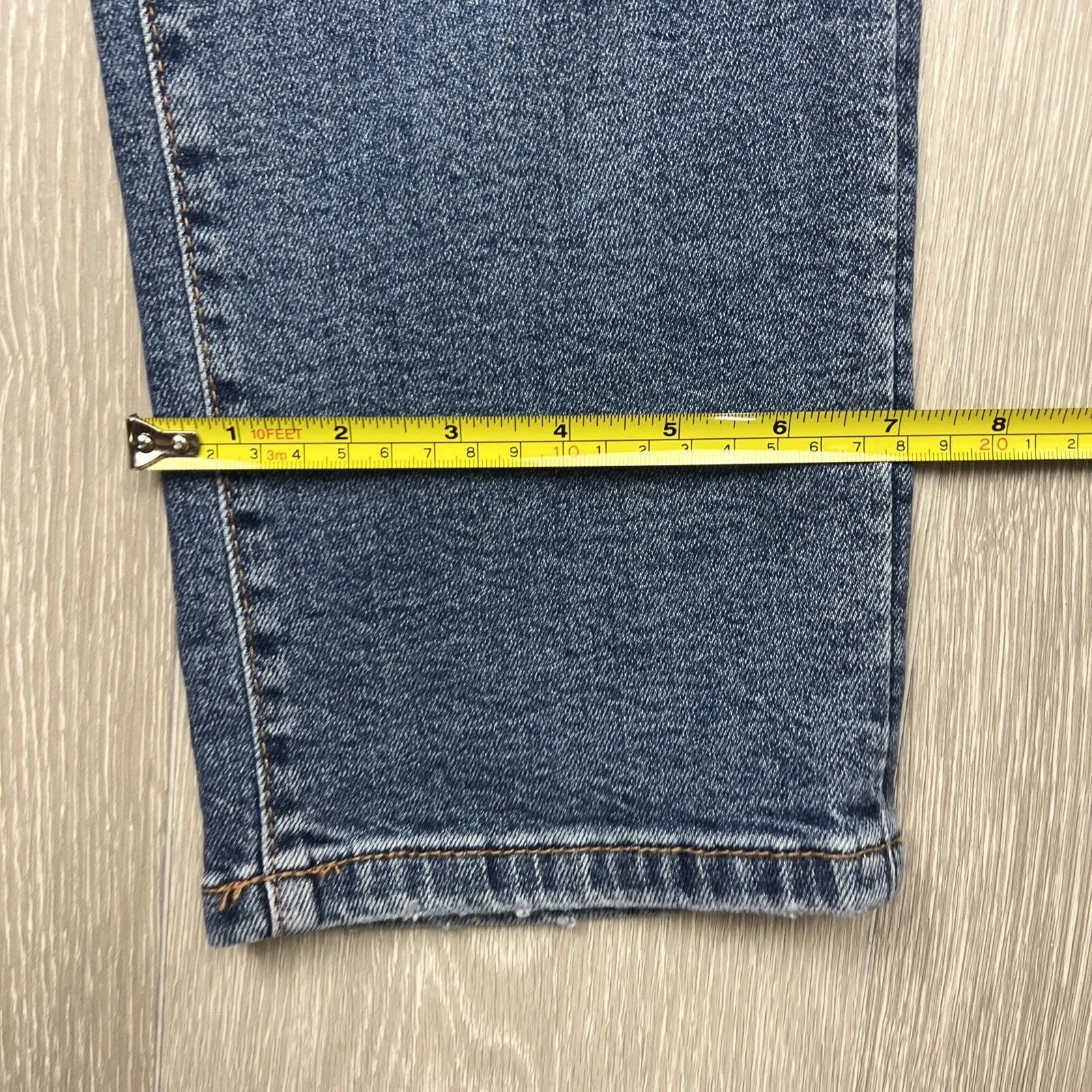Just Jeans Womens Blue Denim Straight High Rise Petite Length Size 10P