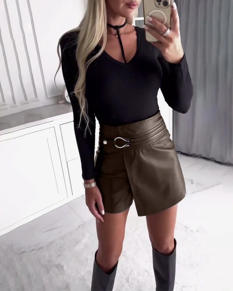 Kaia | Simple High-Waist Shorts