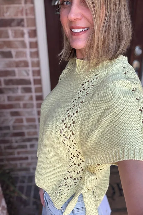 Knit Side Tie Sweater