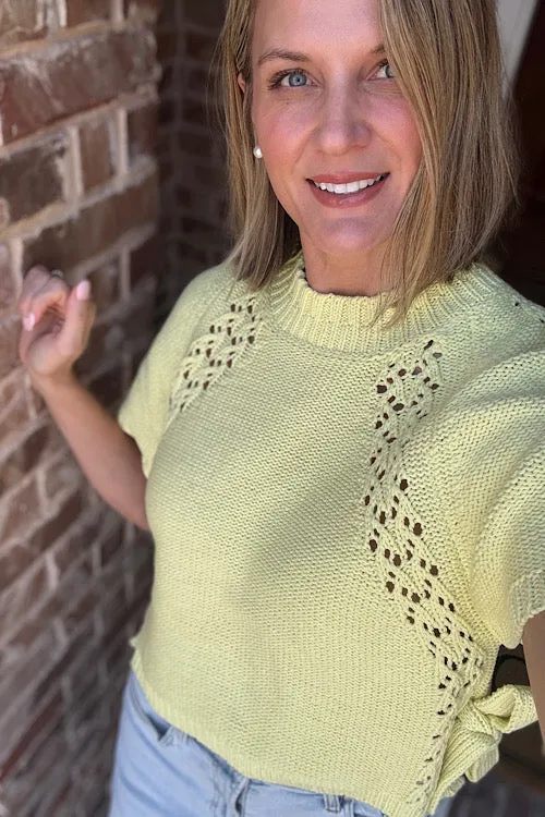 Knit Side Tie Sweater