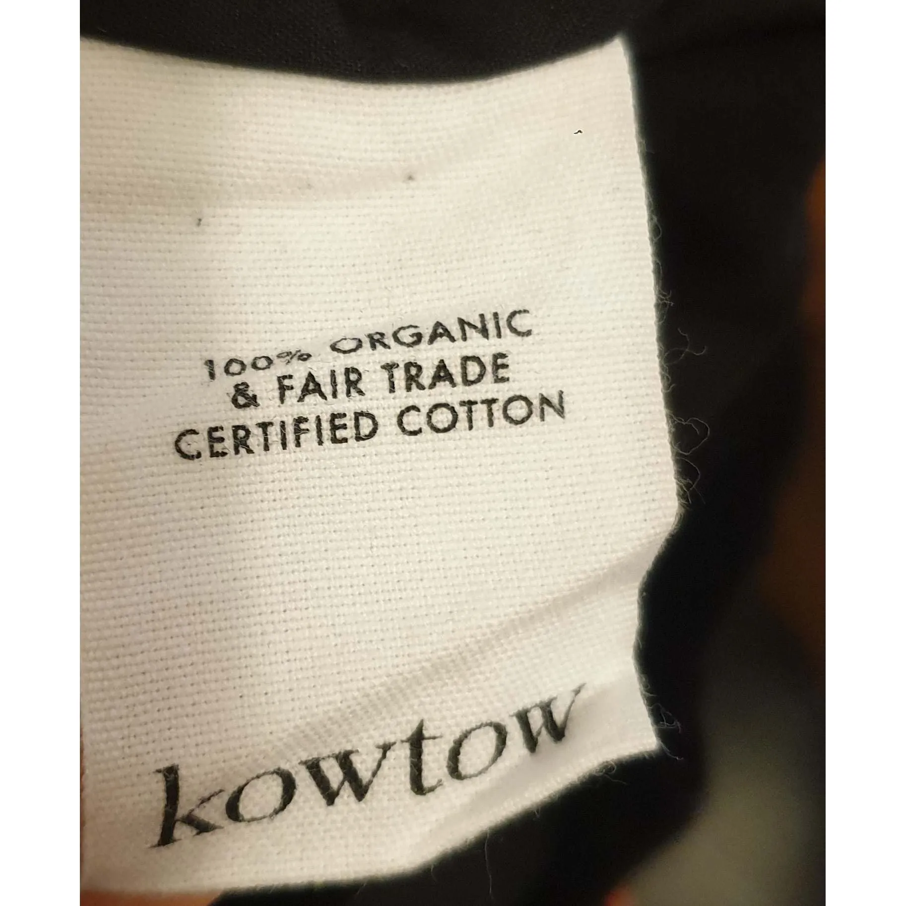 Kowtow preloved black cotton straight leg pants size XS (best fits size 8)
