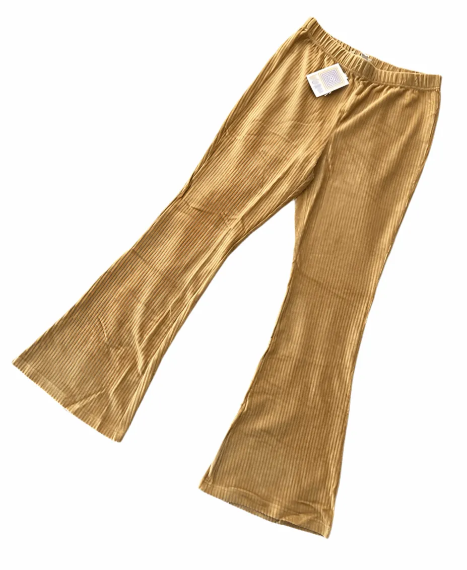 Kylie - Solid Curry Tan Stretch Cord
