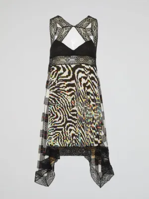 Lace Trim Mini Dress