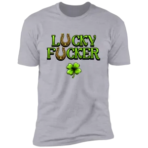 L℧cky F℧ucker St Patrick's Day Deluxe Drinking Tee