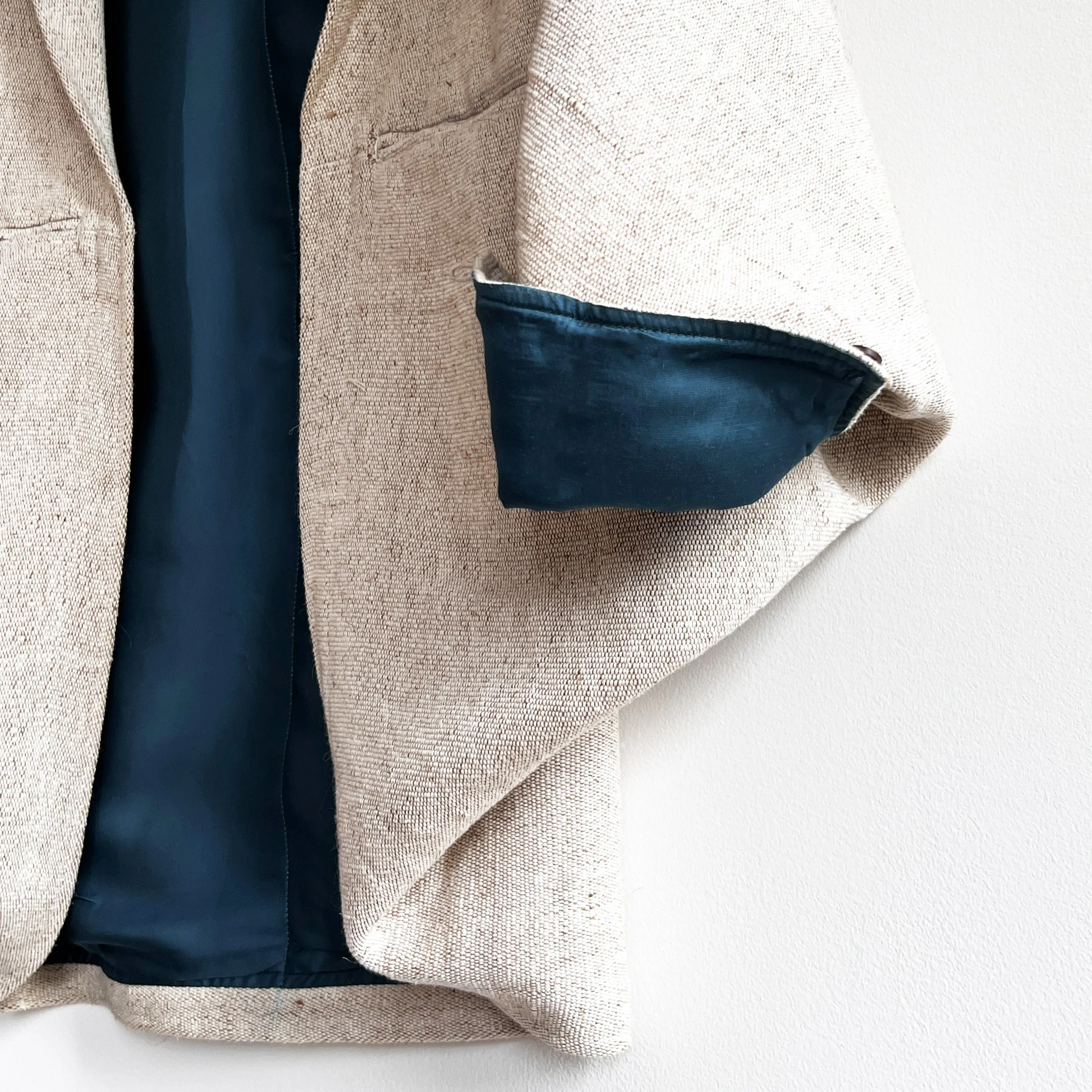 Lifafa Coat – Aquamarine Sandstone in Handloom Wool & Botanical Silk