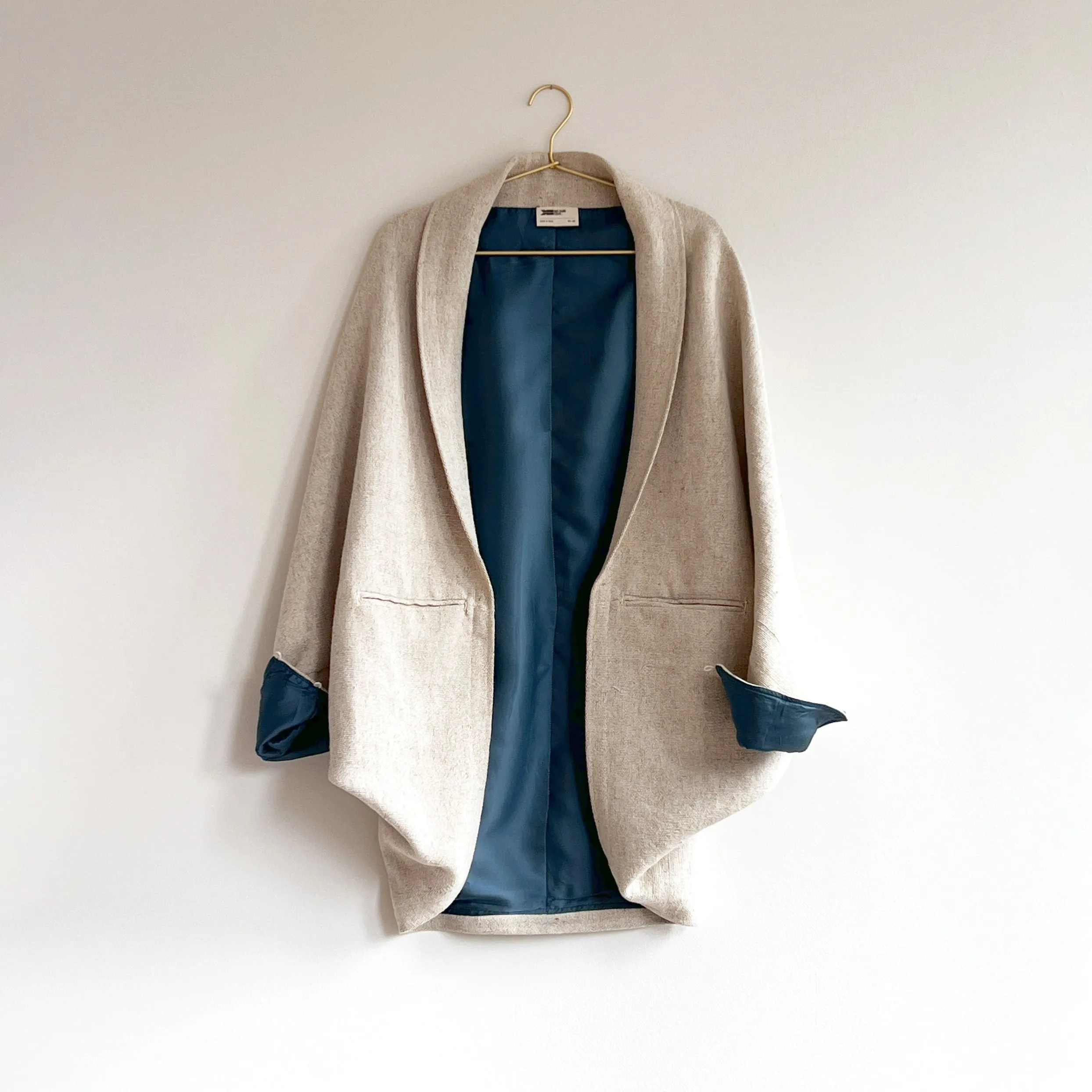 Lifafa Coat – Aquamarine Sandstone in Handloom Wool & Botanical Silk