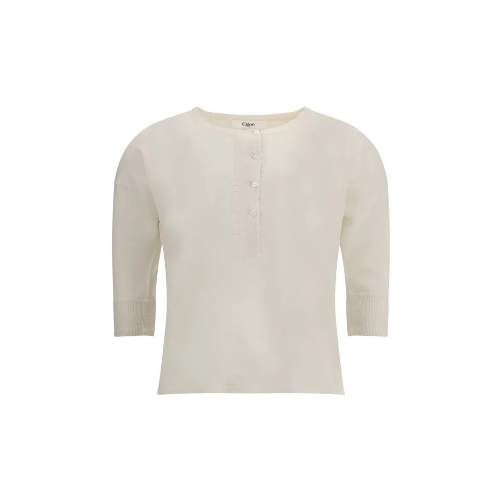 Linen Henley Long Sleeve Jersey