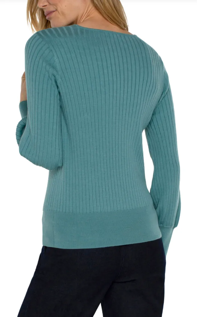 Long Sleeve Ribbed Crew Sweater