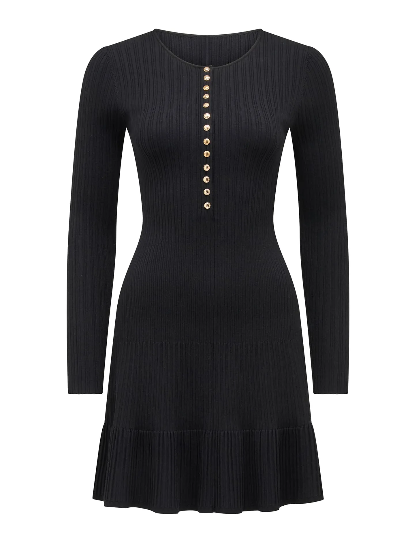 Louise Button Through Knit Mini Dress