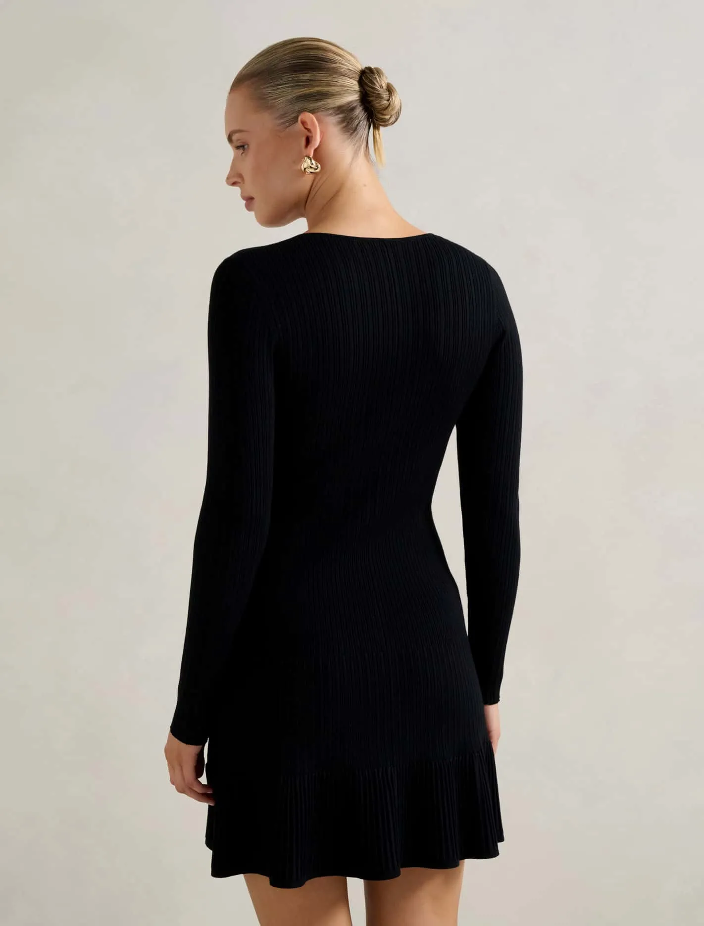 Louise Button Through Knit Mini Dress
