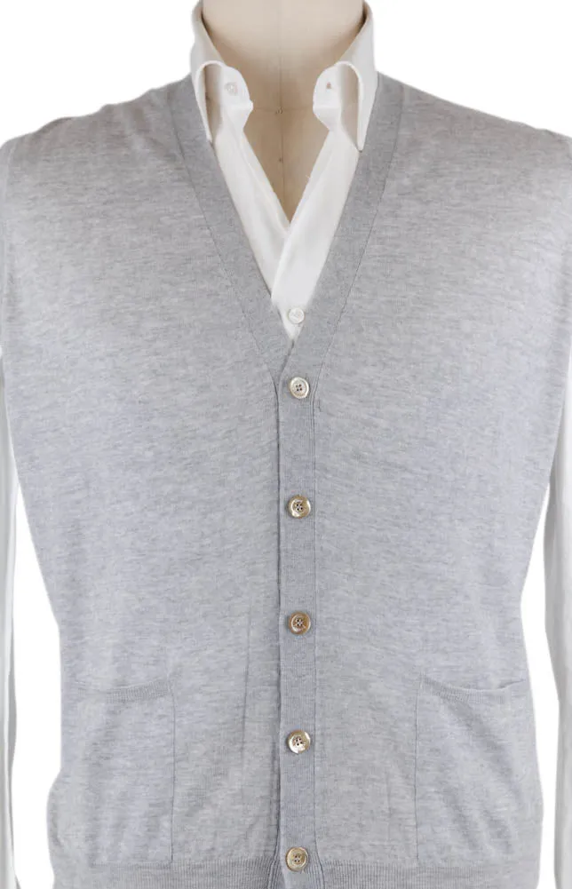 Luigi Borrelli Light Gray Sweater - Size: X Small US / 46 EU