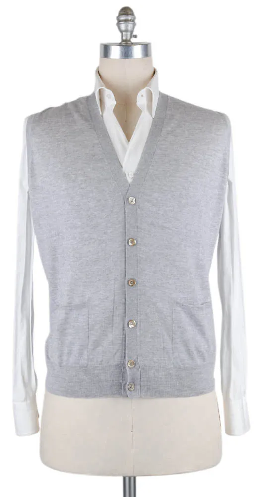 Luigi Borrelli Light Gray Sweater - Size: X Small US / 46 EU
