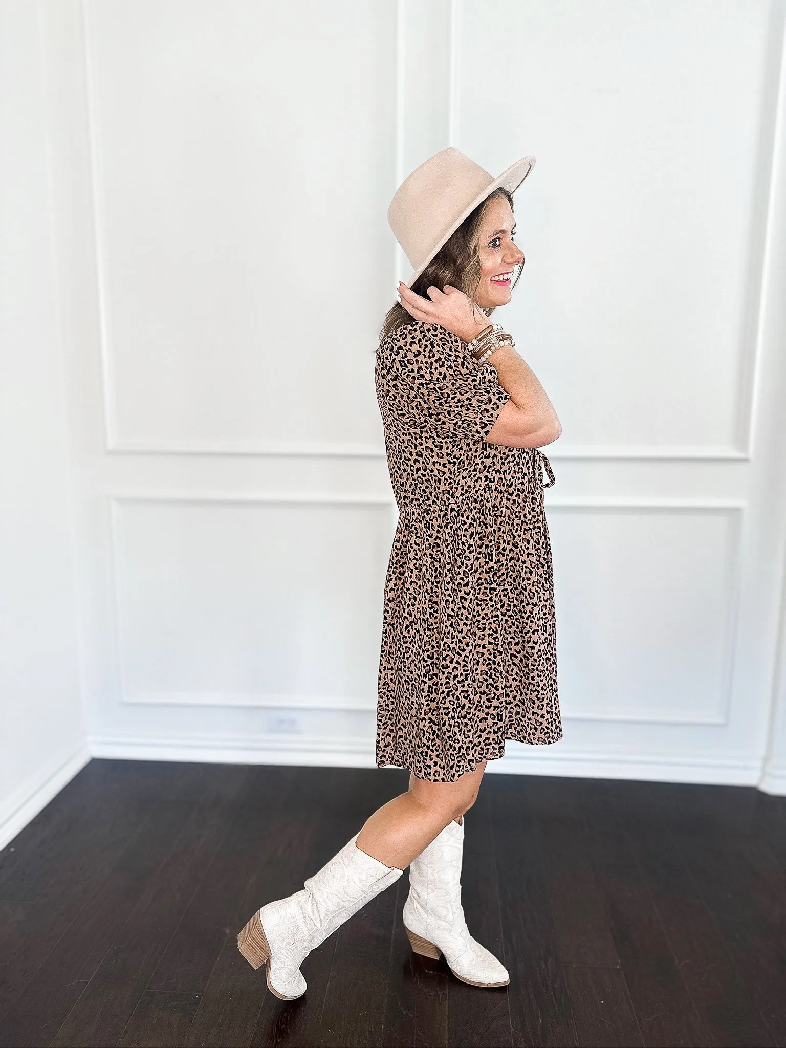 Lyla Leopard Bow Dress