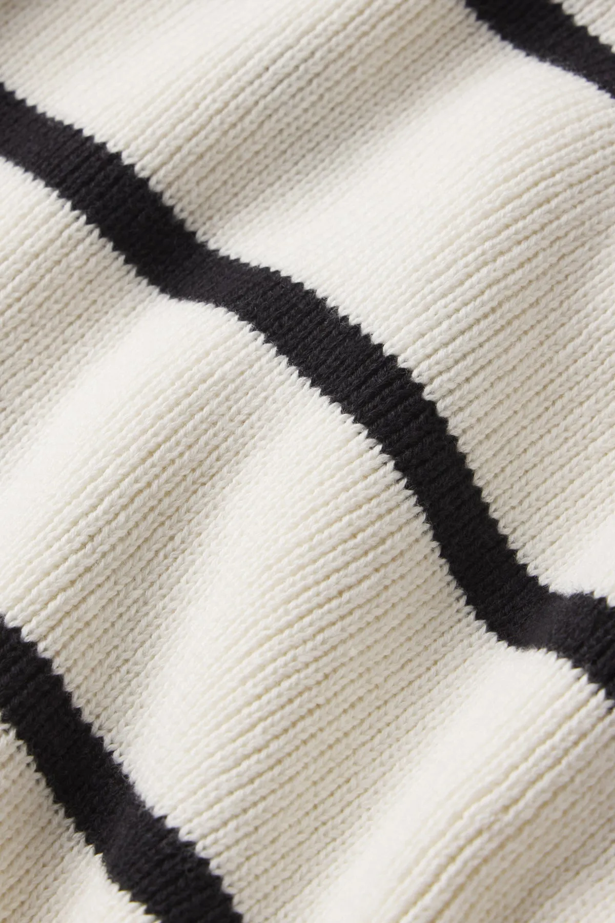 Madeline Sweater in Ivory Black Stripe