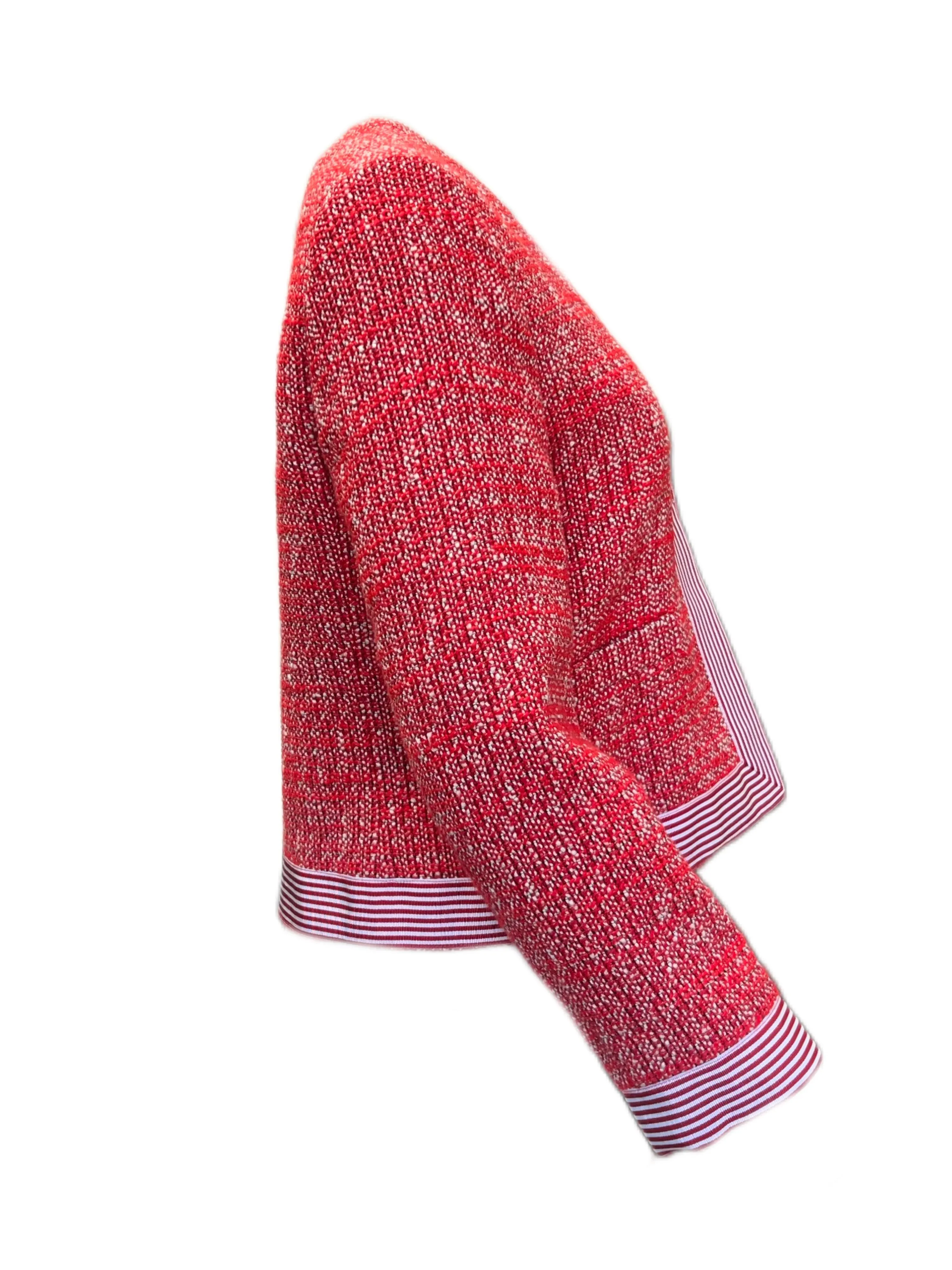 Marella By Max Mara Women's Red Medium Tweed Jacket Size 8 NWT