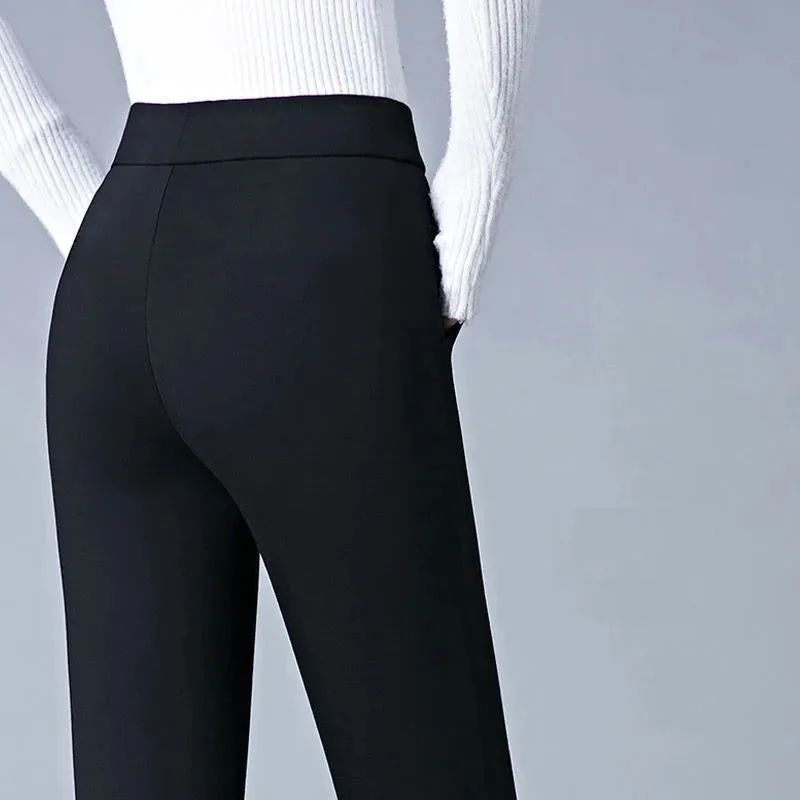 Margot | Straight Trousers With Elastic High Waist