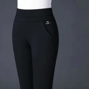 Margot | Straight Trousers With Elastic High Waist