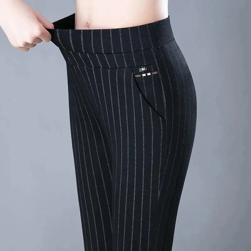 Margot | Straight Trousers With Elastic High Waist