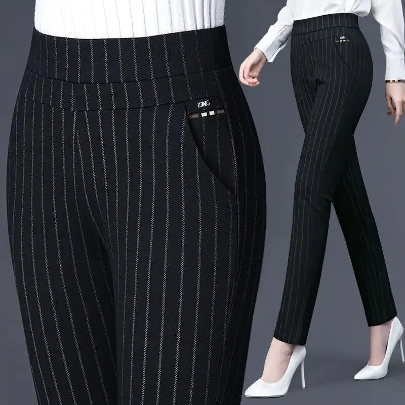 Margot | Straight Trousers With Elastic High Waist