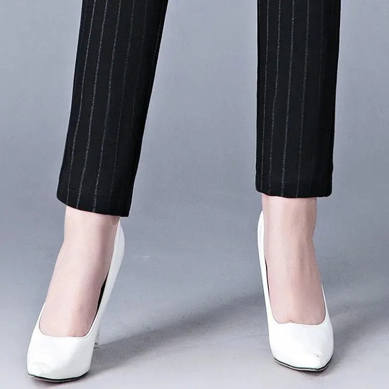 Margot | Straight Trousers With Elastic High Waist