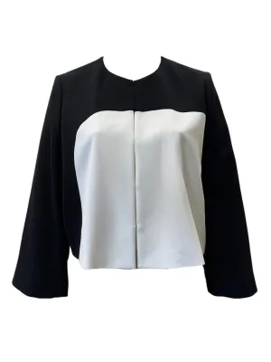 Marina Rinaldi Women's Black Carezza Hook Closure Jacket NWT