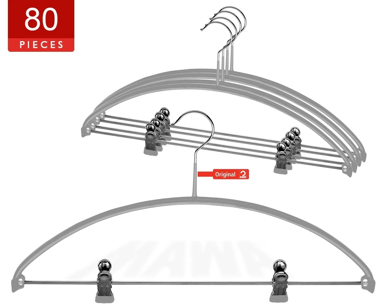 MAWA 14447 Clothing Hanger, Silver