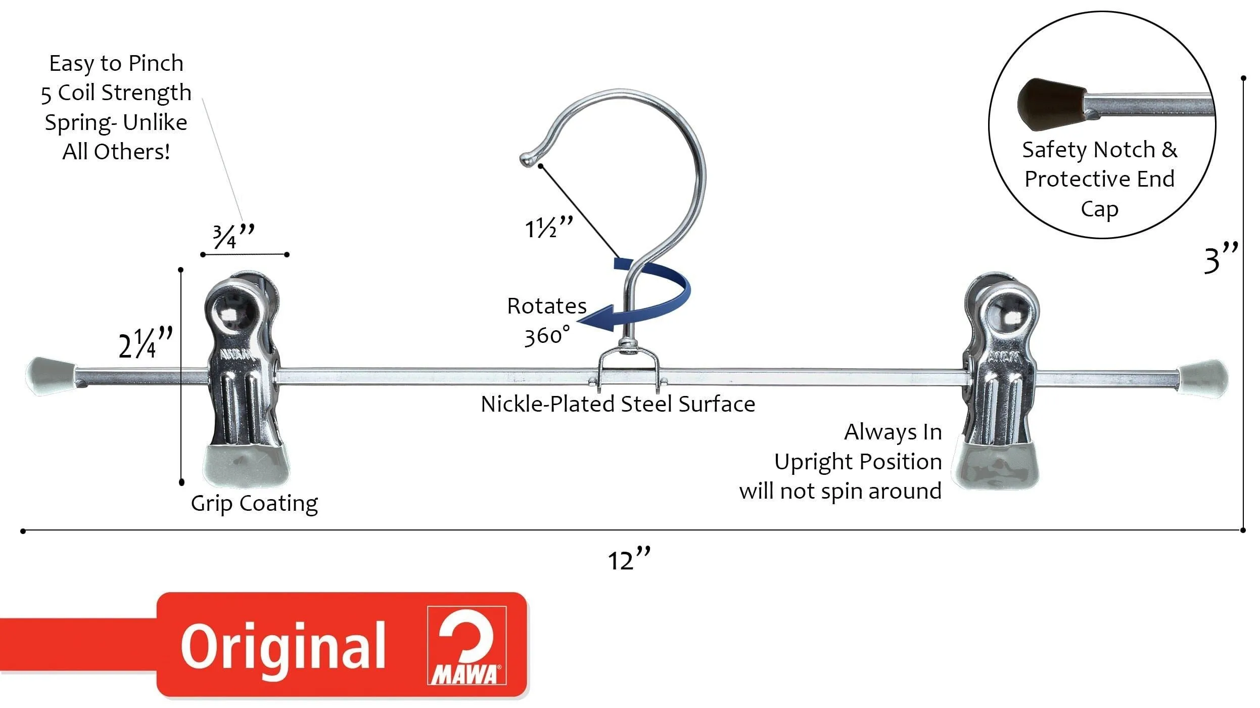 MAWA Clothing Hanger Silver