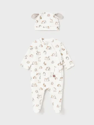 Mayoral Baby Babygrow & Hat Set - 3 Colours