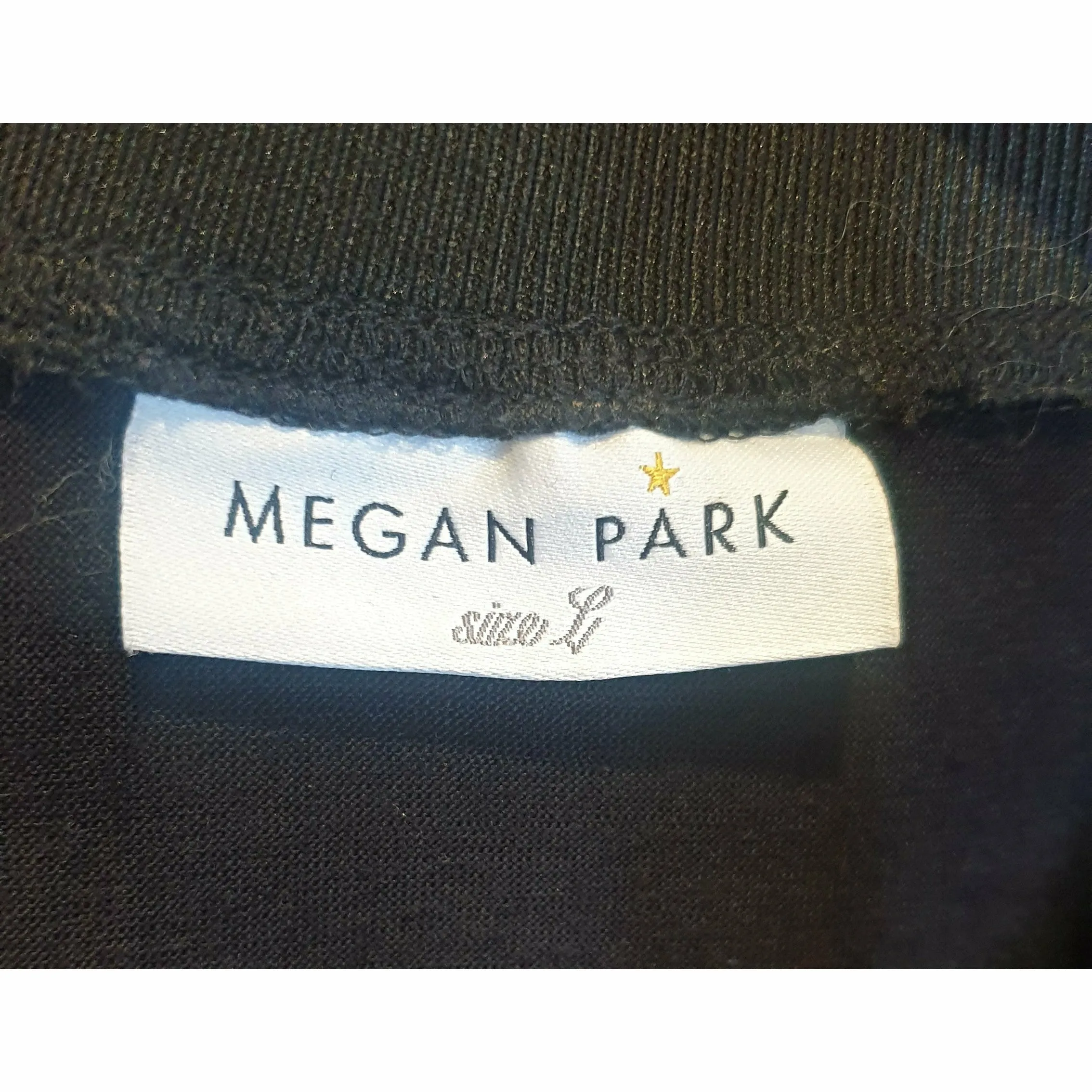 Megan Park black 100% wool jumper with unique embellishments size L (best fits 14)