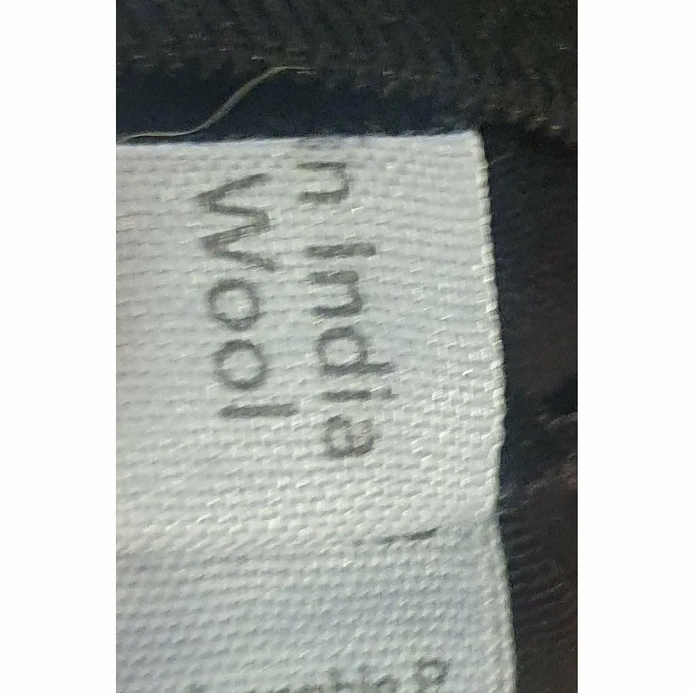 Megan Park black 100% wool jumper with unique embellishments size L (best fits 14)
