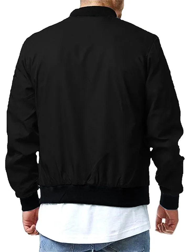 Men's Fashion Zip Up Jackets for Spring Autumn