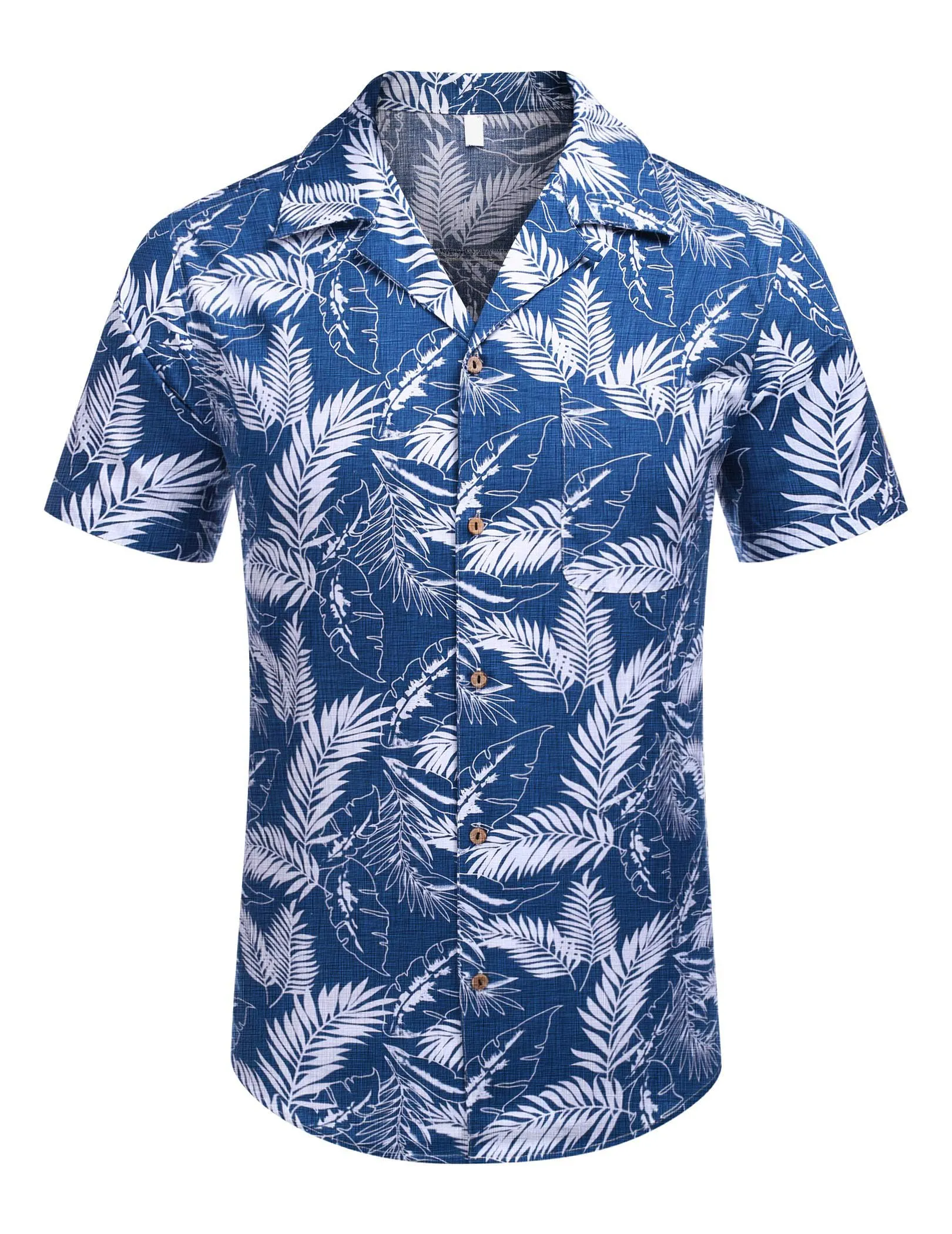 Men's Hawaiian Shirt Tops Vintage Short Sleeve Button Down Beach Shirt Male Tropical Floral Summer Pullover Party Holiday