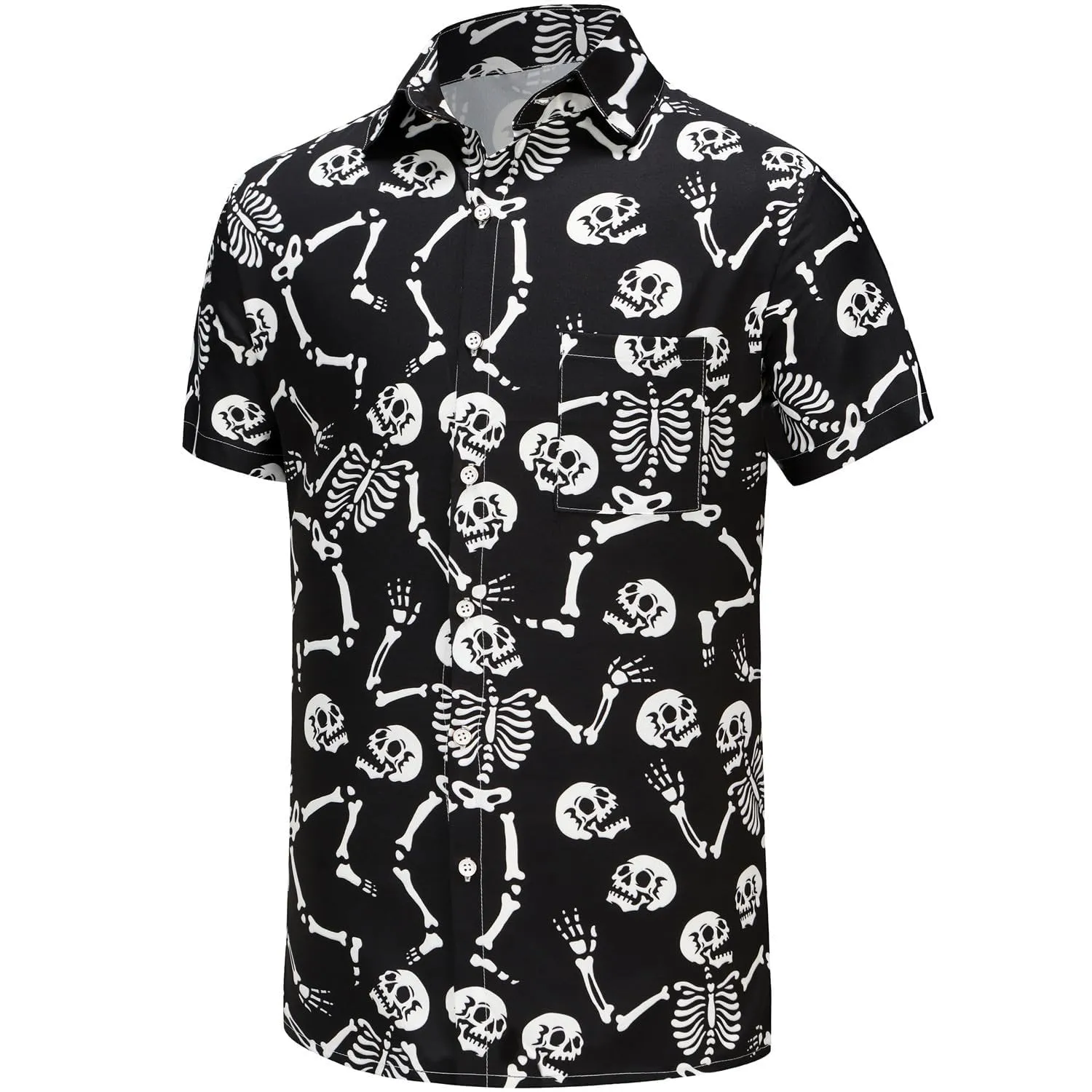 Men's Hawaiian Shirt Tops Vintage Short Sleeve Button Down Beach Shirt Male Tropical Floral Summer Pullover Party Holiday