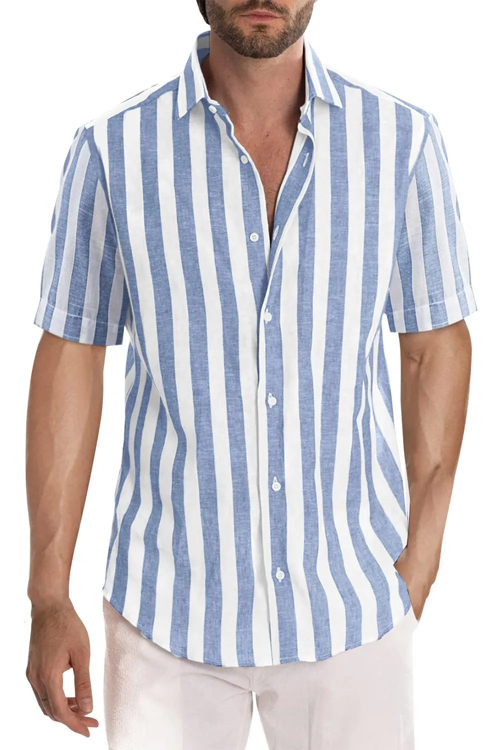 Men's Hawaiian Shirt Tops Vintage Short Sleeve Button Down Beach Shirt Male Tropical Floral Summer Pullover Party Holiday