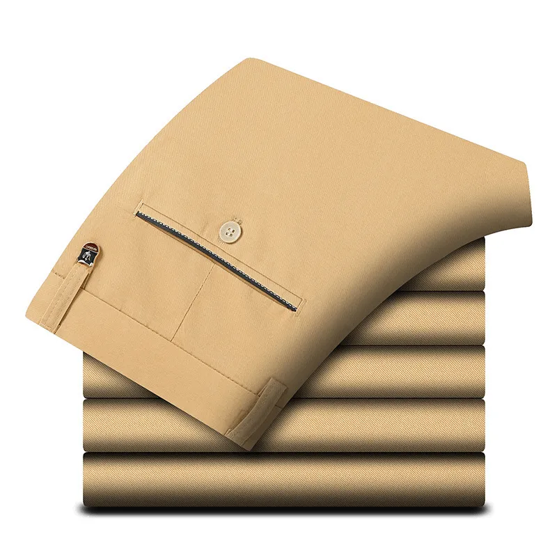 Men'S Slim Cotton Long Pants Simple Men'S Pants