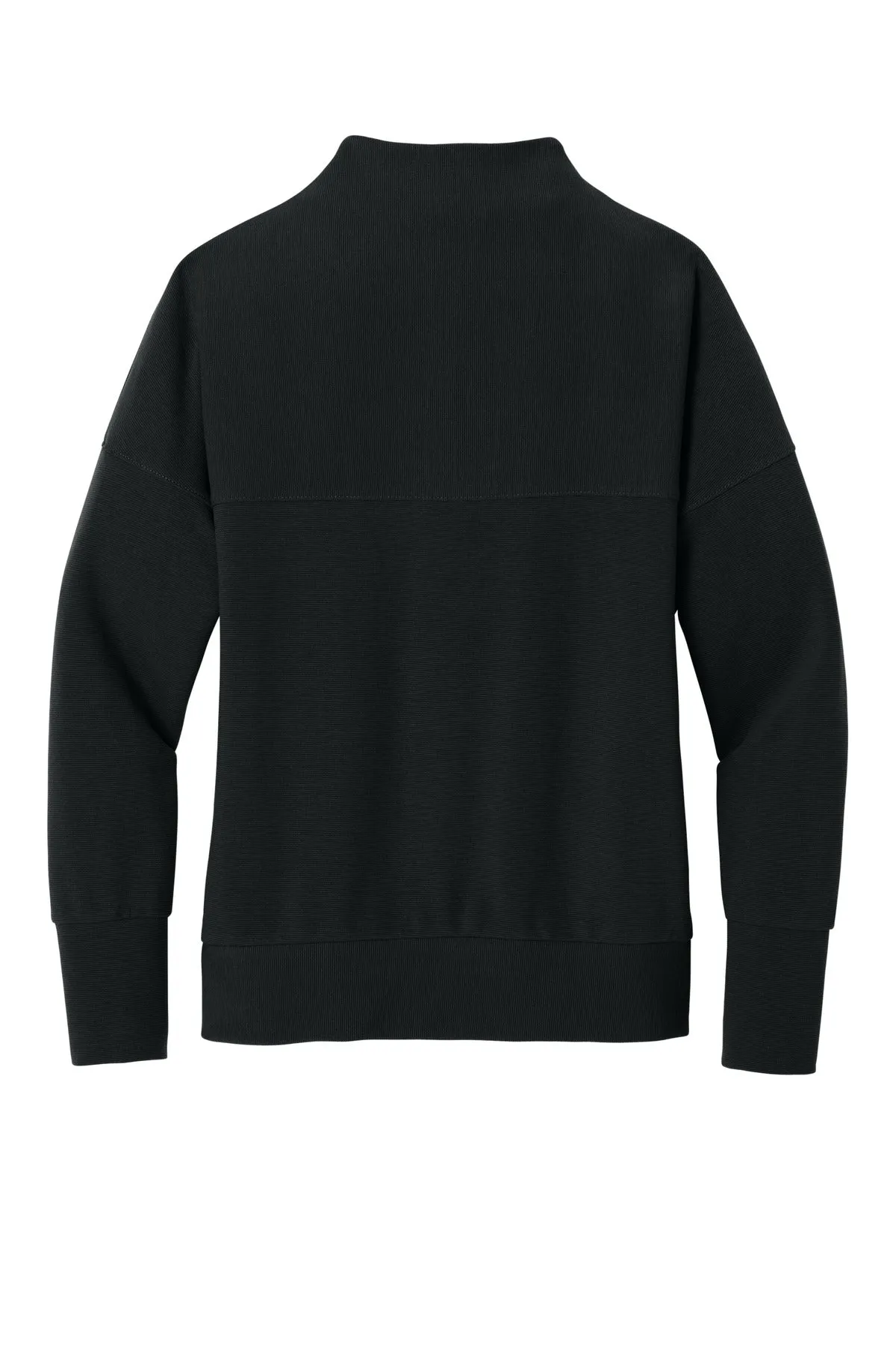 Mercer Mettle Women's Linear Texture 1/4-Zip MM3041 Deep Black