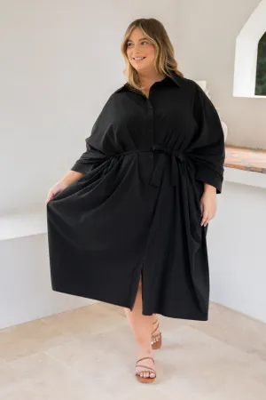 Miracle Shirt Dress | Black | FINAL SALE